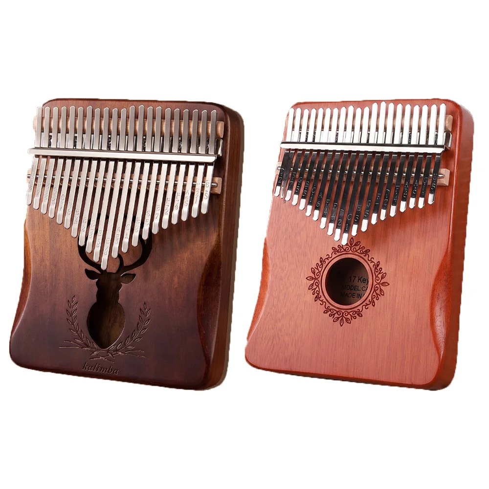 Kalimba Music Instrument Thumb Piano 21/17 Keys Mahogany Wood Finger Piano Combinations Gifts For Kids Portable Finger Piano