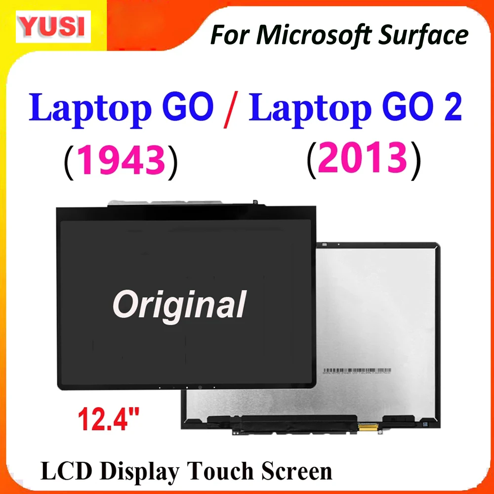 12,4 pulgadas para Microsoft Surface Laptop GO 1943 pantalla LCD Digitalizador de pantalla táctil para ordenador portátil GO 2 2013 piezas de reparación de repuesto