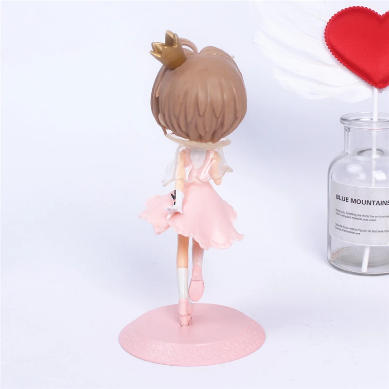 Anime Niedliche Rosa Card Captor SAKURA Actionfiguren Modelle PVC-Figur Modell Auto Tortendekoration Zauberstab Mädchen Spielzeug Geschenk – Detail 9