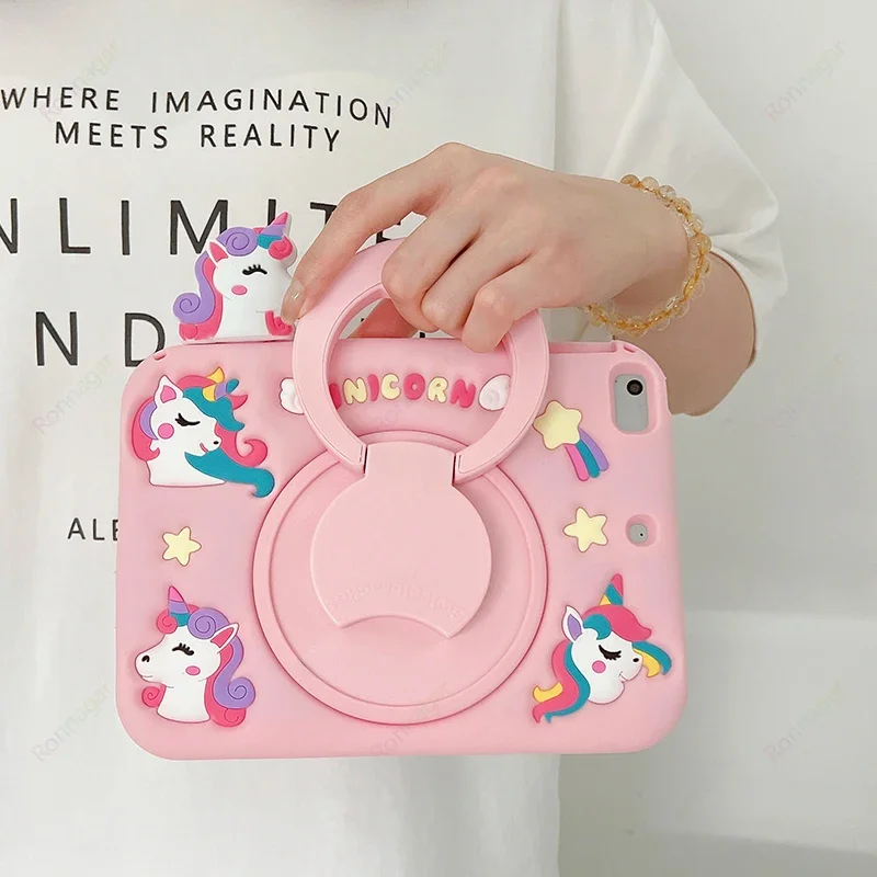 Cartoon Pony Tablet Case for Xiaomi Redmi Pad SE Case 11 inch 2023 Kids Girls Cute Cover for redmi pad se 11'' Rotating Stand