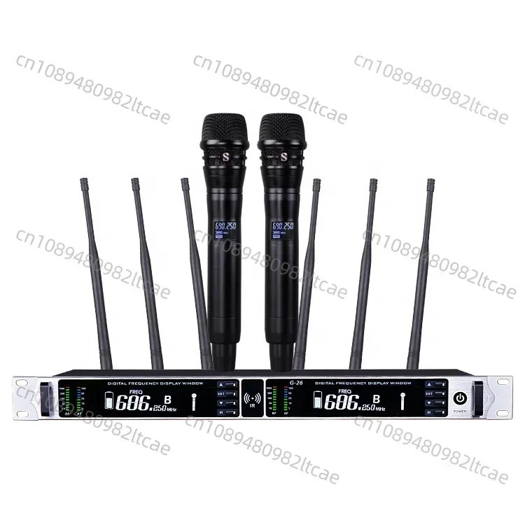 Xtuga G-26 Six Antennas 800m Effective Distance True Diversity Receiving Wireless Microphone for Professional Recording