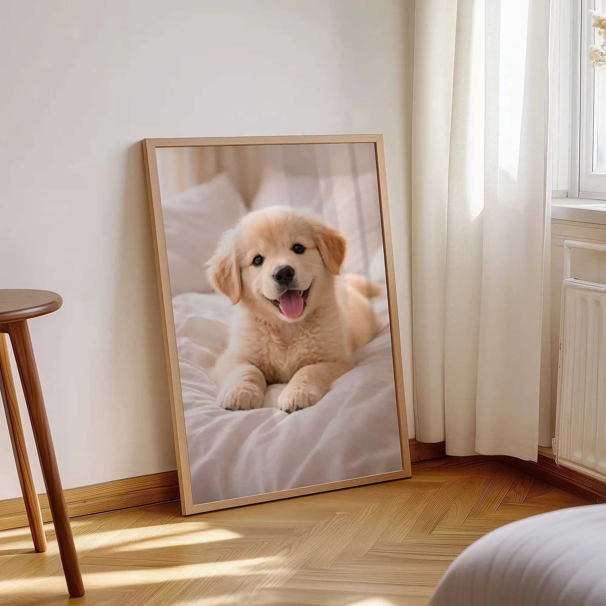 Custom Photo Canvas Print, Personalized Unframed Wall Art for Friends, Poster for Bedroom Wall Decor & Pet Portrait Memory Gift view 2