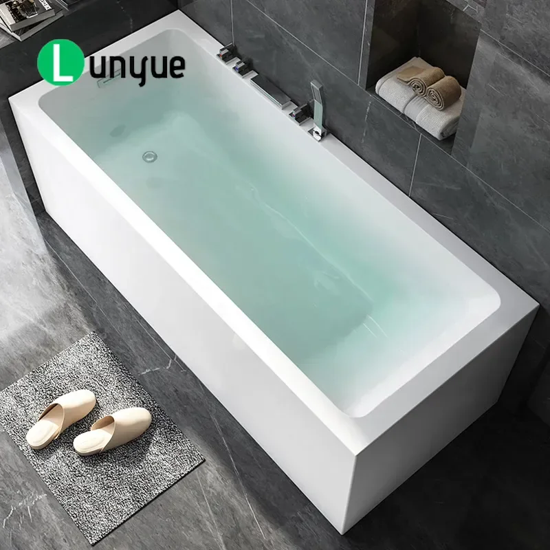Acrylic Thermostatic Surf Massage Bathtub Deep Soaking Japanese Style Tub for Hotel Household Small Apartment Space Saving