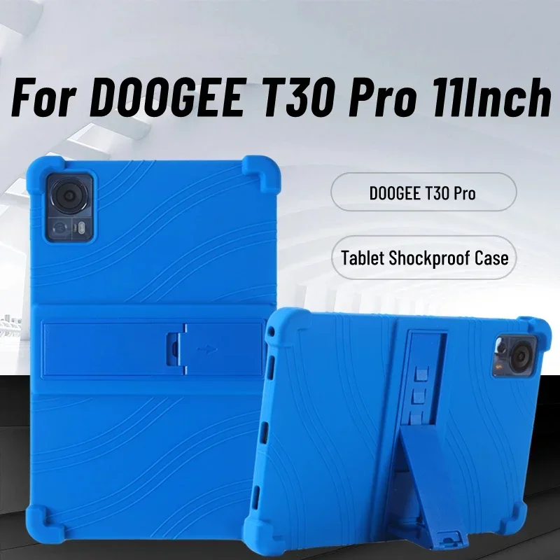 For DOOGEE T30 Pro Tablet Case 11Inch Shockproof Doogee T30 SE Airbags Soft Silicone Ajustable Stand Precise Cutouts  Cover