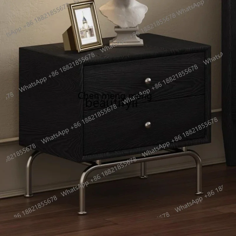 

cc182Solid wood bedside table, modern simple household storage, small apartment bedroom bedside storage rack R