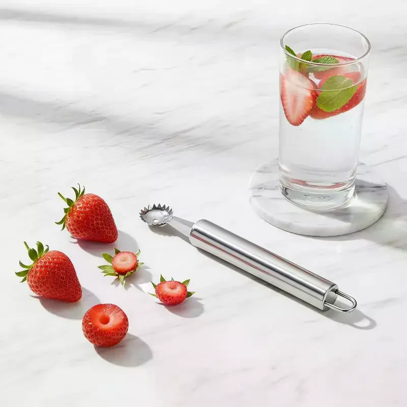 Tomato Strainer Remover Stainless Steel Removal Corer Tomato Strawberry Sprout Remover Seed Extractor Easy Handling Fruit Peeler