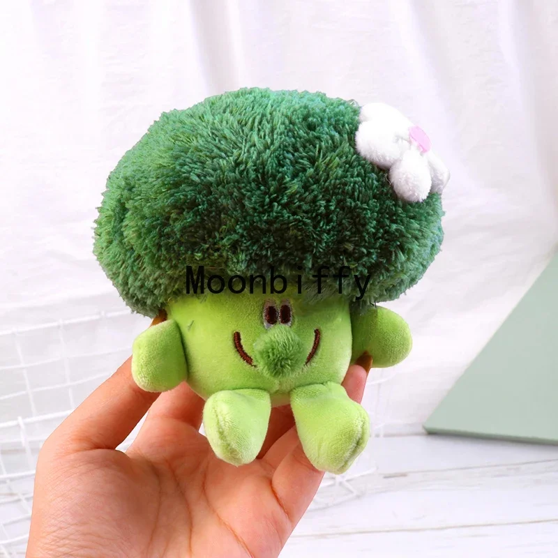 1PC Cute Vegetable Pendant Simulation Mini Broccoli Plush Toys Dolls Stuffed Soft-Toy for Kids Creative Keychain Ornament Gifts