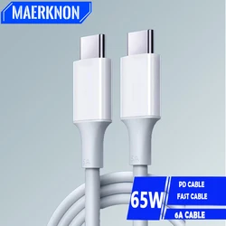 65W USB C To Type C Cable PD Fast Charging Charger Wire Cord For MacBook iPhone 15 Pro Samsung S22 Xiaomi Data Cable Cord Wire