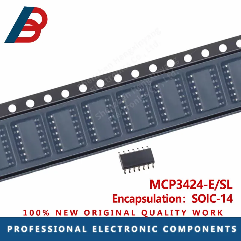 1-10PCS MCP3424-E/SL SOIC-14 Analog to Digital Converters