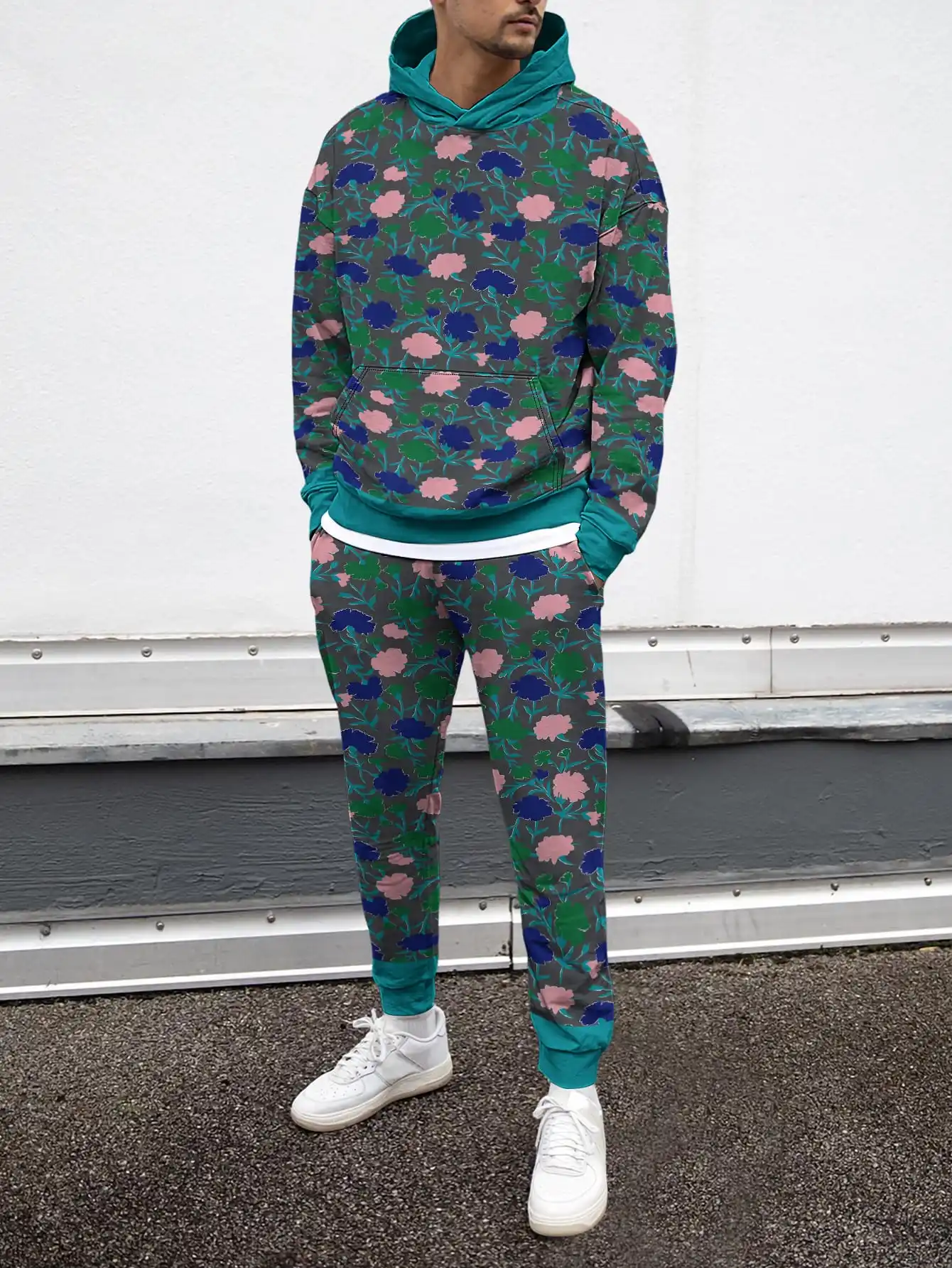 

Tie Dye Harajuku Style Спортивный костюм Толстовка Брюки Комплекты из 2 предметов Мужской креативный художественный дизайн Одежда с 3D принтом Уютная свободная посадка Повседневная одежда