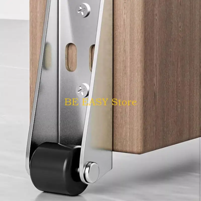 

E28F Industrial Patio Door Rolling Hardware Heavy Duty Door Roller Rubber Sliding Door Steel Rollers Height Adjustment Wheel