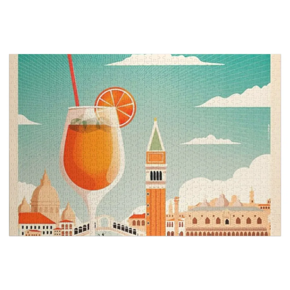 

Vintage Aperol Sprits Venice Jigsaw Puzzle Personalised Name Custom Gifts Custom Jigsaw Custom Puzzle