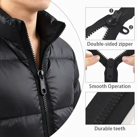 1/2Pc 5#8#10# 60-300cm Open-End Resin Zipper Backpack Closure Zippers Luggage Garment Replace Zip Repair Kits Sewing Accessories