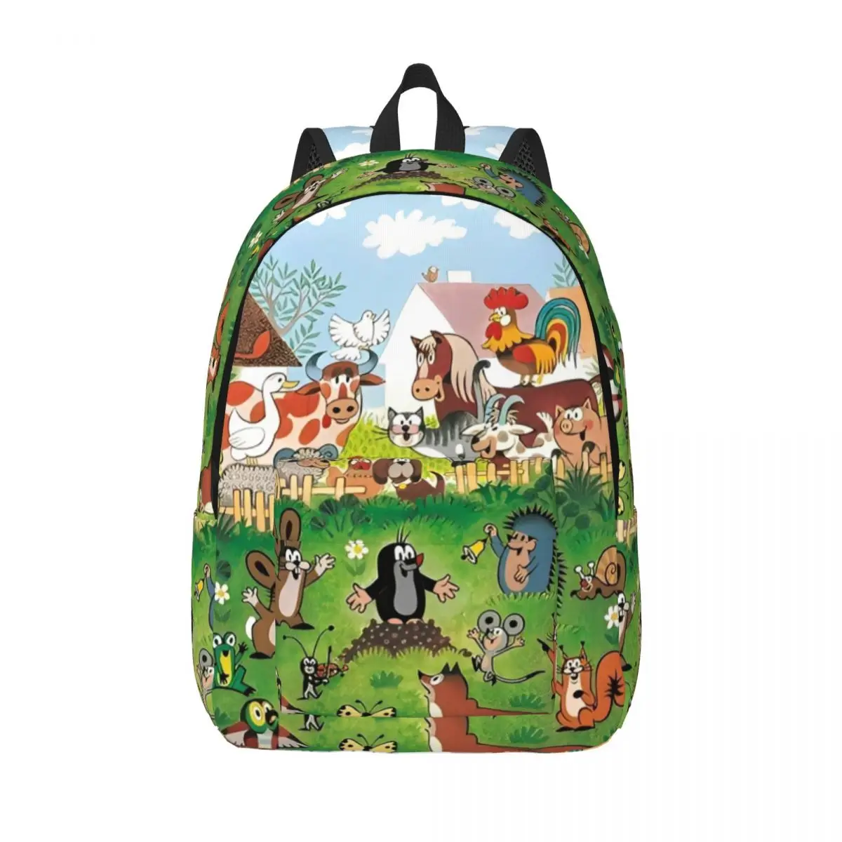 

The Little Mole Cartoon Animal Backpack for Men Women Cool Student Hiking Travel Daypack Laptop Canvas Bags Durable