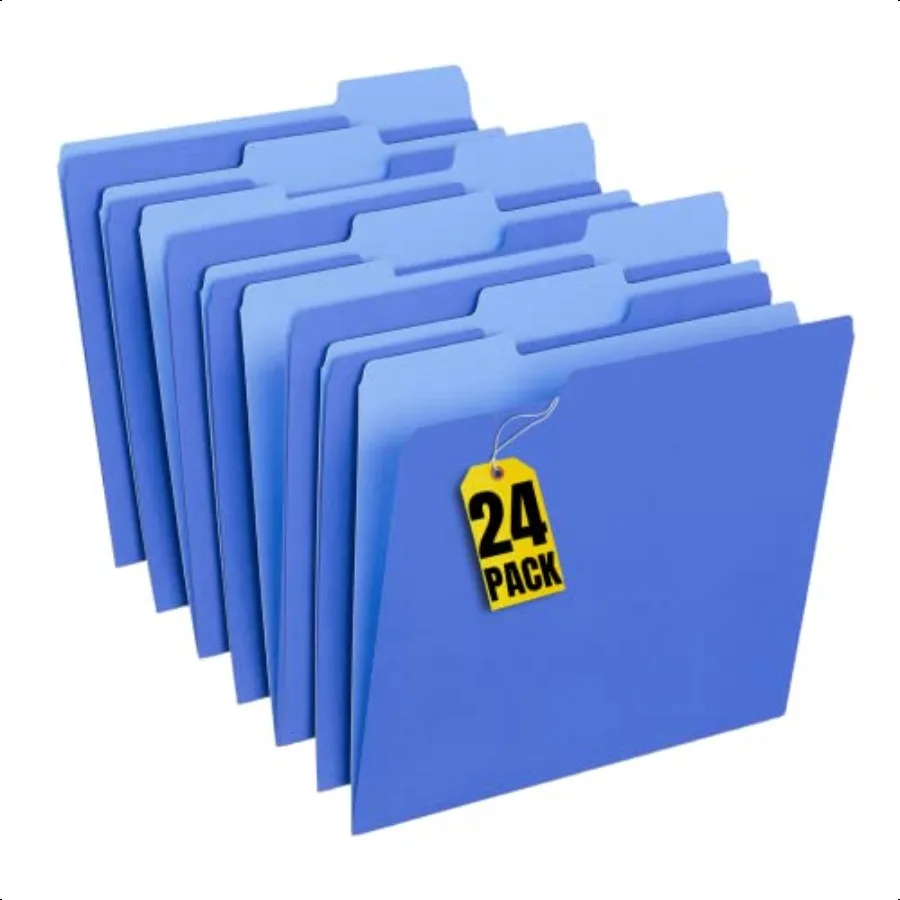 

Blue File Folders TopTab File Folders 3 Tab Blue Folders Letter Size 24 Pack