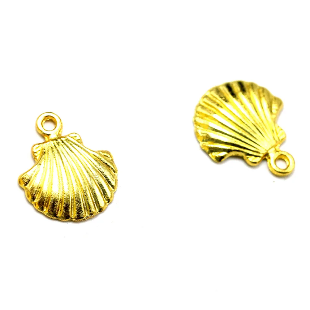 50 قطعة DIY صدف سبيكة قلادة جالبة للحظ صنع المجوهرات الاكسسوارات قلادة سوار خلخال الحرفية سبيكة قلادة سحر #6