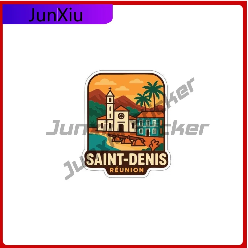 

Saint-denis R union City Vacation Sticker Exterior Vinyl Decal Accessories Suv Windshield Luggage Kayak Camping Accessories Pvc