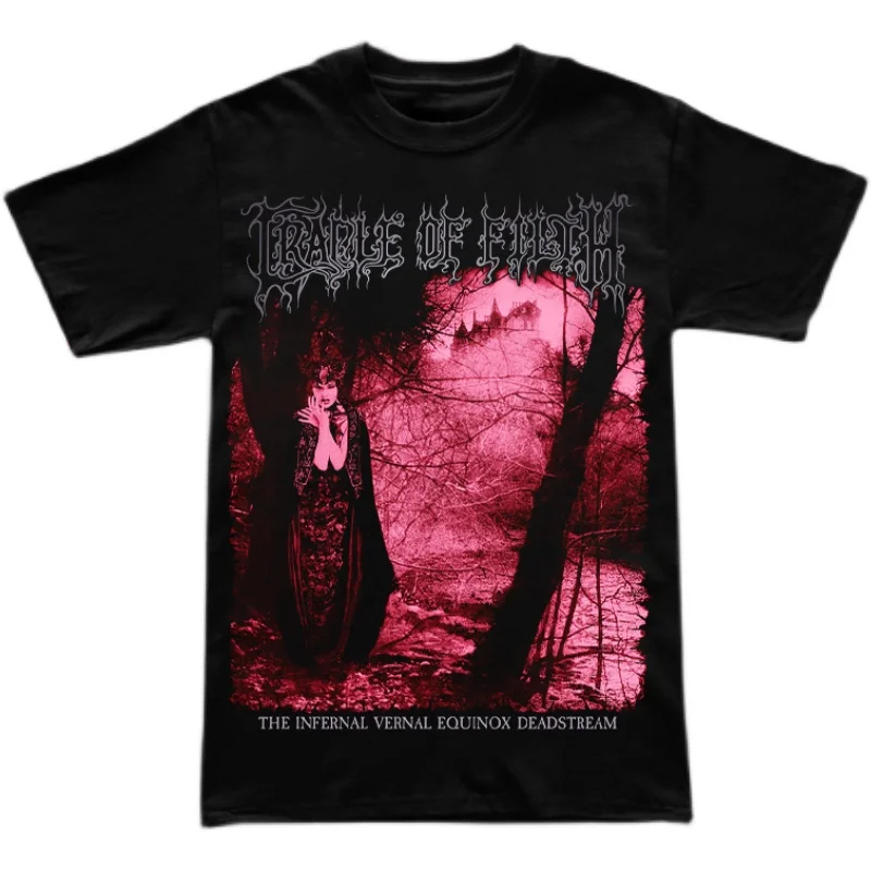 

Футболка с группой CRADLE OF FILTH, мужская летняя уличная футболка с круглым вырезом и коротким рукавом, хлопковая удобная свободная мужская и женская одежда в стиле Харадзюку