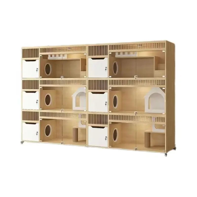 a forNew Style Hot Selling OEM Retail Premium Customizable Multi-Color Pet House Display Cabinet UV-Protected Glass