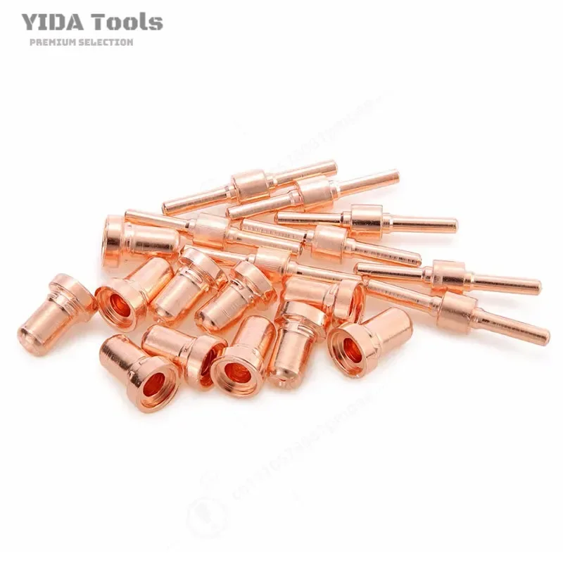 60PCS PT31 Plasma Cutting Consumables Extended Electrode Nozzle 40A 60A Cutting Gun Accessories Replacement Parts