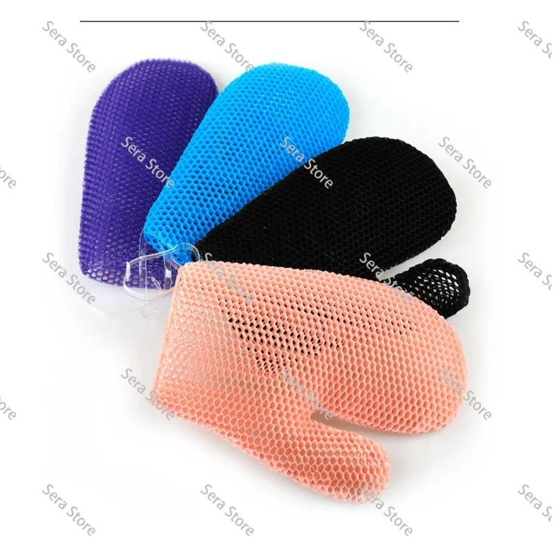 Honeycomb Antibacterial Cleaning Bath Gloves, Exfoliating Bath, Rubbing Bath, Pulling Back Towel, Makeup Remover Finger Cover