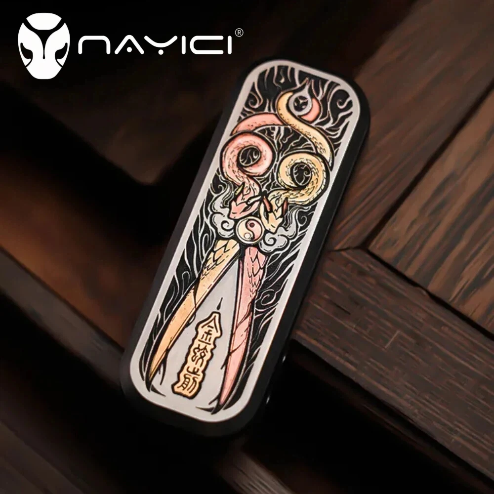 NAYICI EDC ERASER Fidget Slider Stress Relief Toy Fidget Toys For Adults Office Desk Push Slider Titanium PEEK Slider