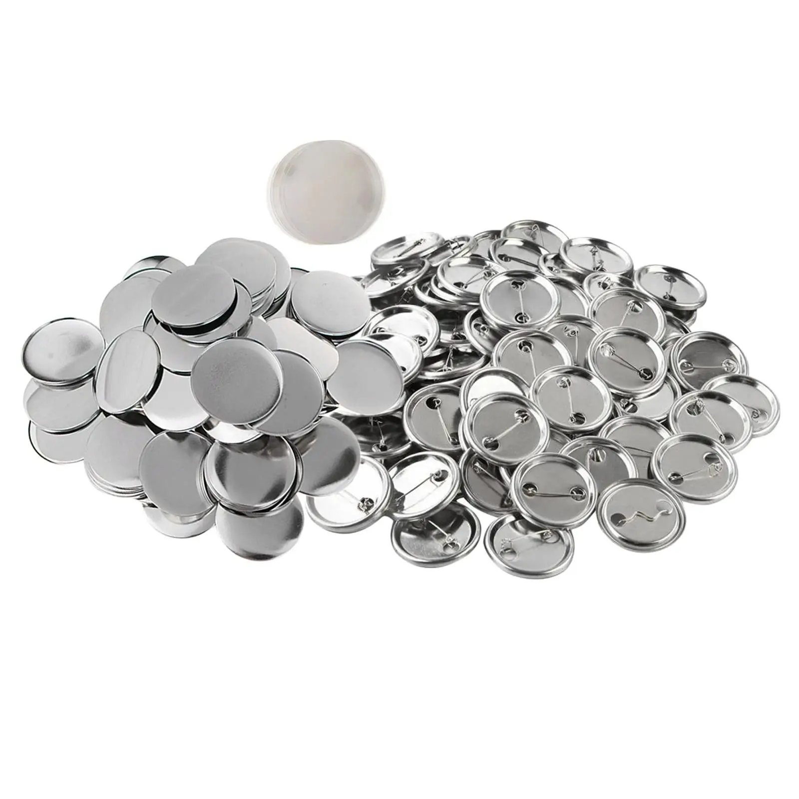 100Pcs Blank Button Making Supplies Badge Making Materials Metal Button Pin Badge for Button Maker Machine DIY Arts Crafts Gifts