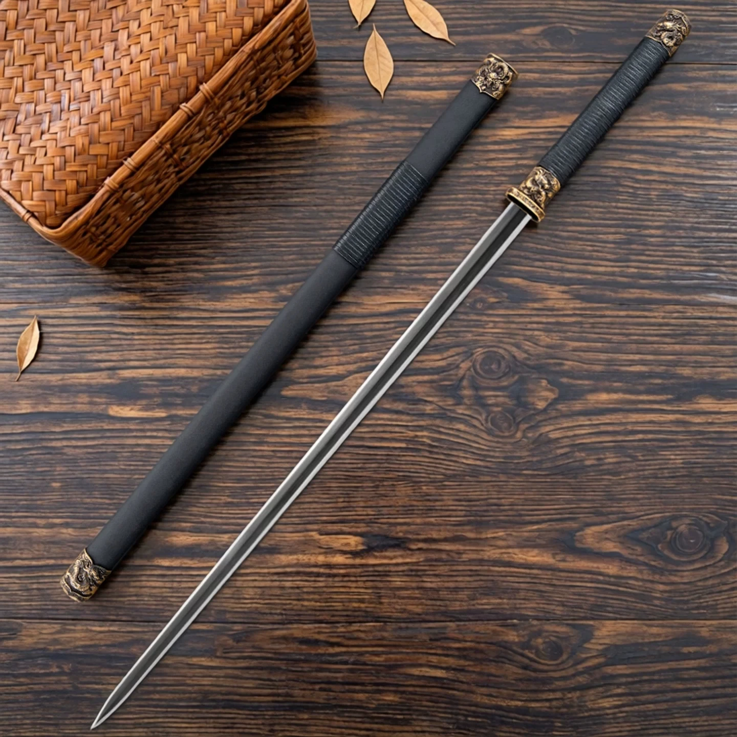 Iron Scabbard Octagonal Chinese Jian Hand Forged Traditional Collectible Sworrd Collectible Ornament for Sworrd Enthusiasts