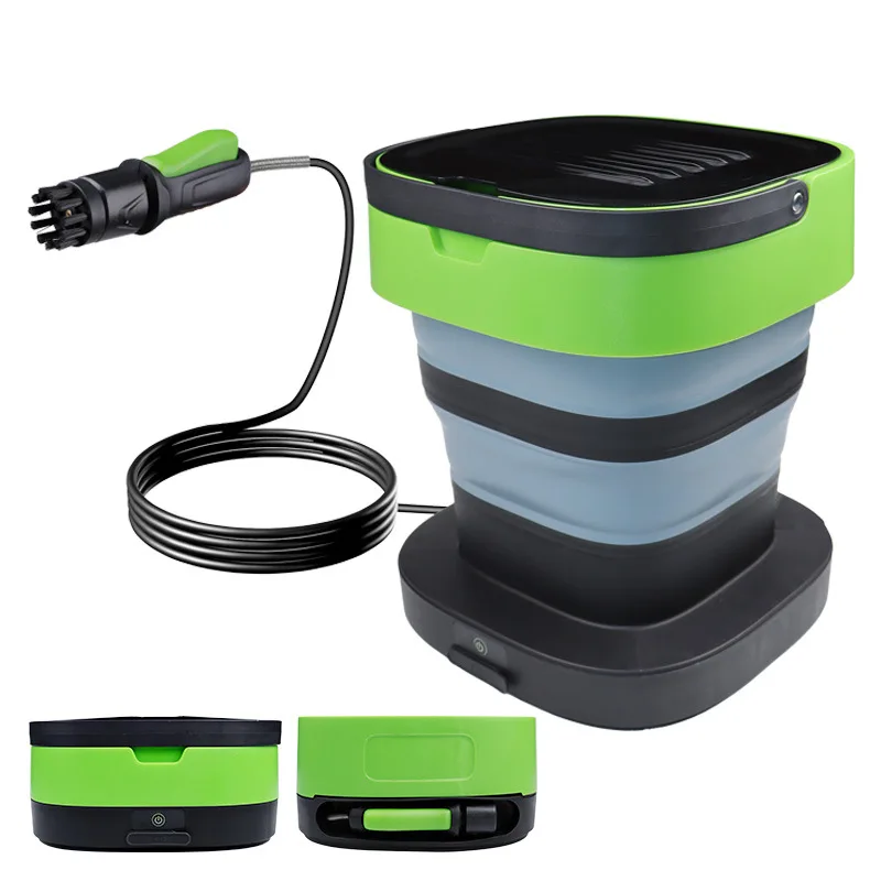 Wireless portable foldable multi-function cleaning machine large capacity with bucket car cleaning grab