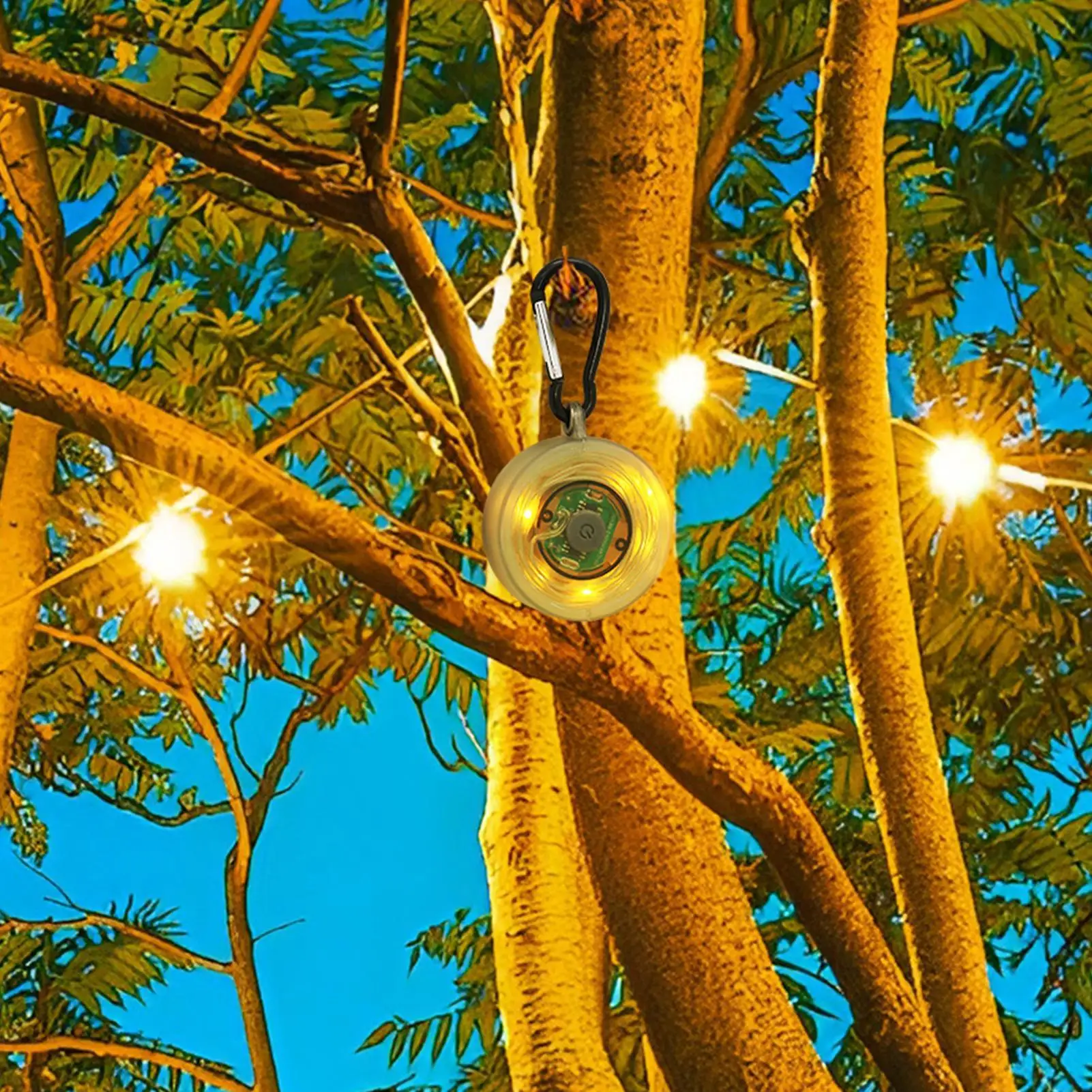 LED التخييم سلسلة أضواء 4 طرق مقاوم للماء فناء زينة خيمة فانوس للخارجية حديقة الفناء الخلفي فناء جمع الطعام #2