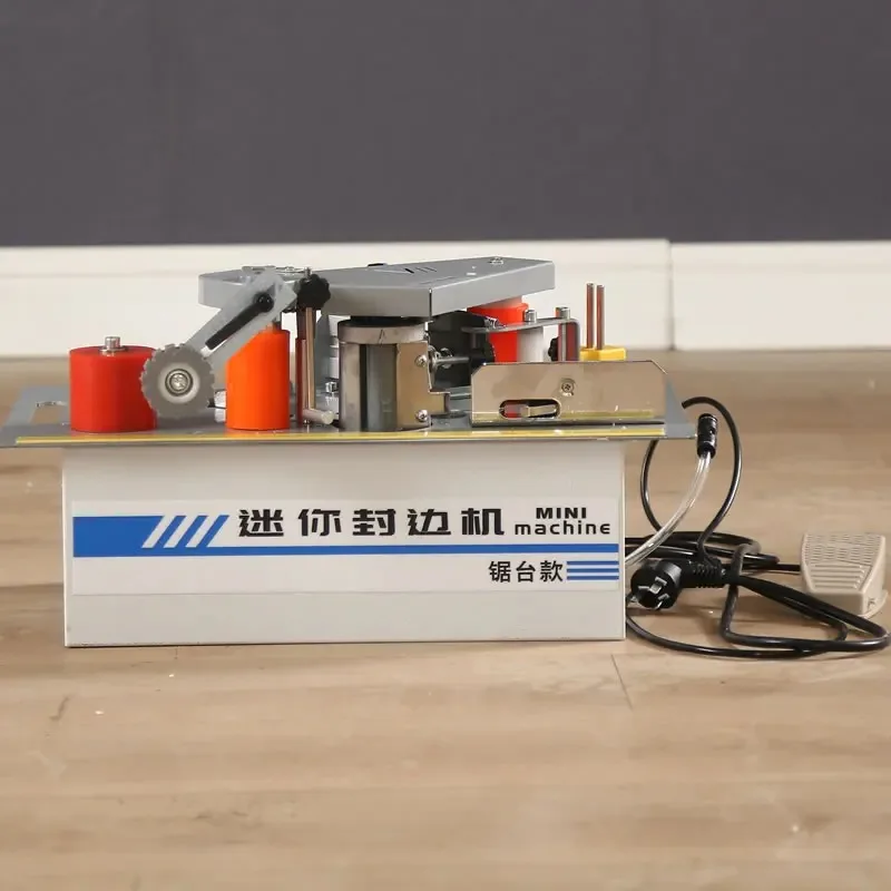 

【 Hot】1200W Portable Mini Edge Banding Machine Double Sides Gluing Home Improvement Woodworking Tool For Wood PVC