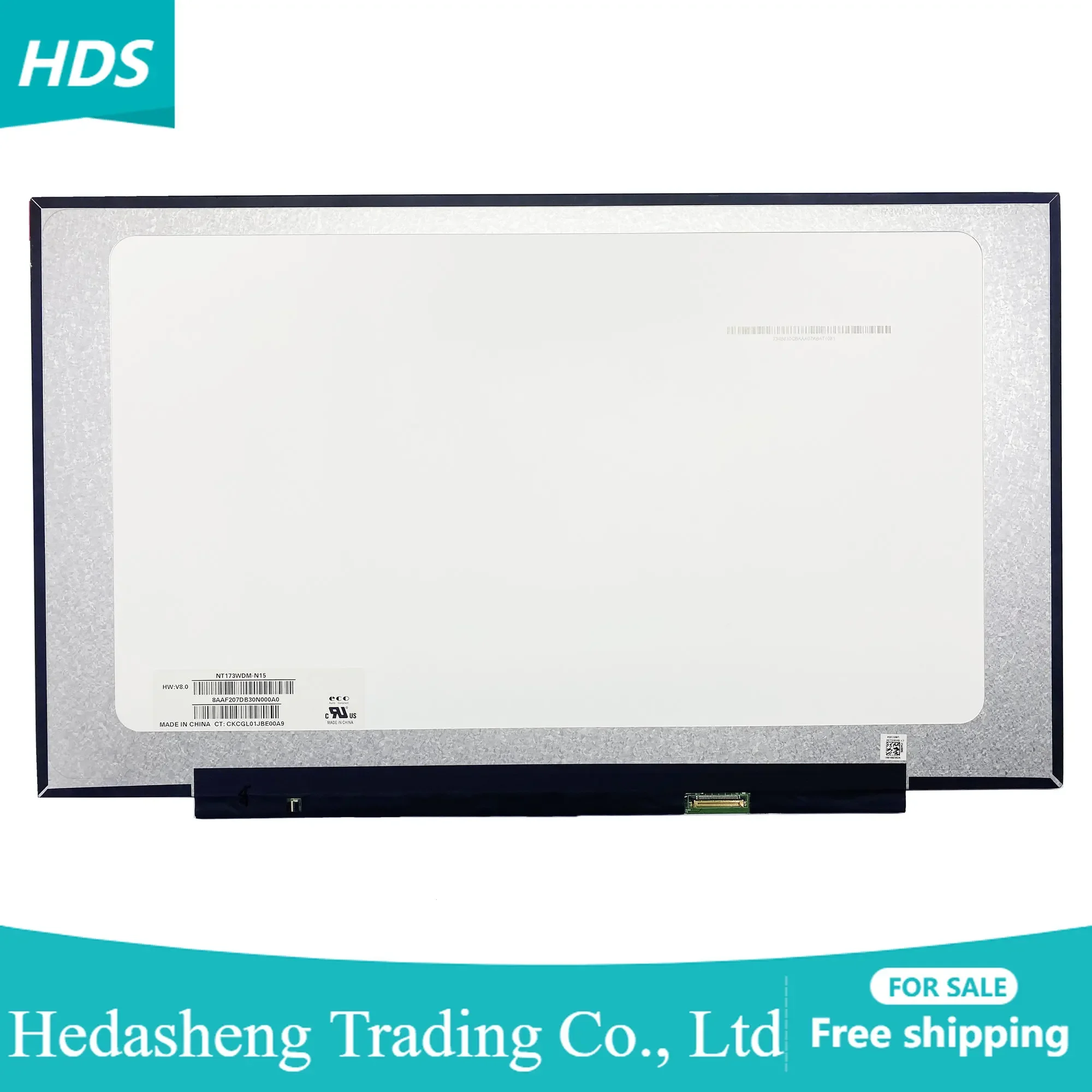 NT173WDM-N15 17.3 Inch 30pins LCD Screen TN Panel HD 60% NTSC 60Hz EDP 1600x900 Non-touch