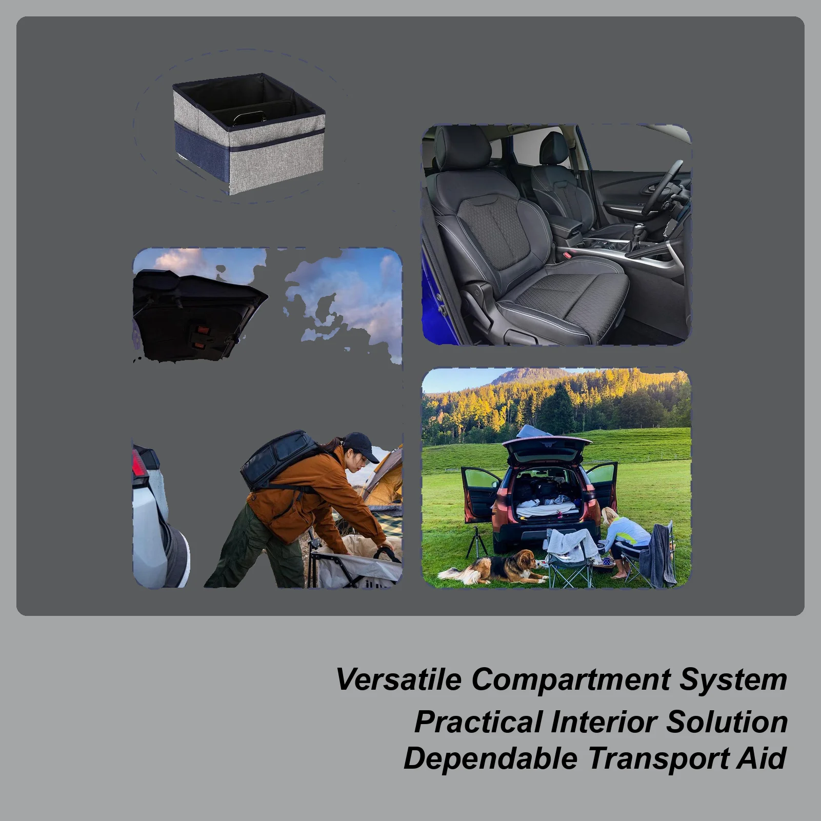 Car Trunk Organizer Foldable Containers Seat Storage Bin For Car SUV Auto Travel Office Document Grocery Moving Backseat Seat