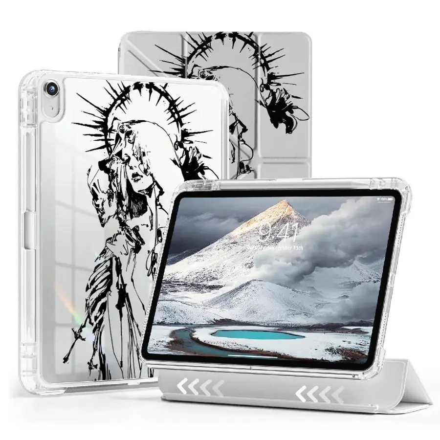 

Dark Goddess Line Art Holder Cover Tablet Case For iPad Mini 6 7 Pro 2025 Air 4 5 M3 M2 M4 11inch 11th 10th 9th 8th 7th 12.9inch