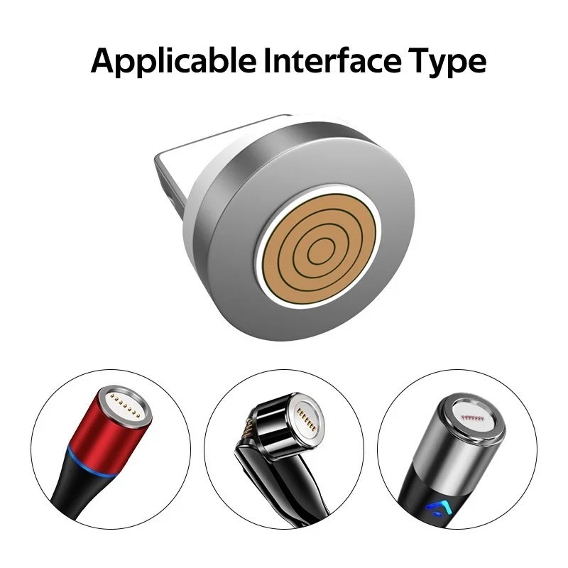5Pcs Magnetic Plug Fast Charging 7 pin Micro USB Type-C Plug For iPhone Samsung A32 A52 A73 A53 A33 5G Huawei P50 P40 3A Plug