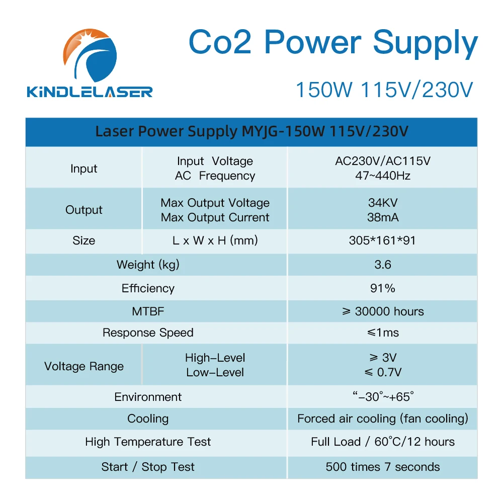 Imagem -04 - Kindlelaser Co2 Laser de Alimentação Gravação a Laser e Máquina de Corte Tubo 150w 180w Reci Yongli Efr Myjg150w