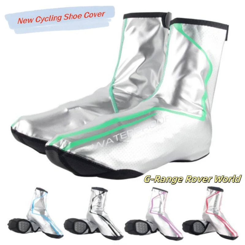 

New Shoe Cover MTB Road Bike Winter Warm Fabric Waterproof Zipper PU Shoe CoverS Dustproof Outdoor Riding equipment wholesale