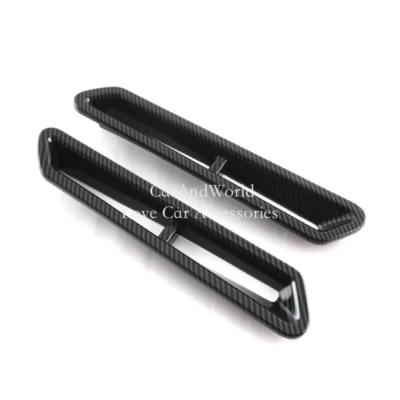 

ABS Carbon Fiber Rear Fog Lights Frame Decorative Tail Gate Foglamp Cover Trims Car Accessories For Ford Raptor F150 2022-2024