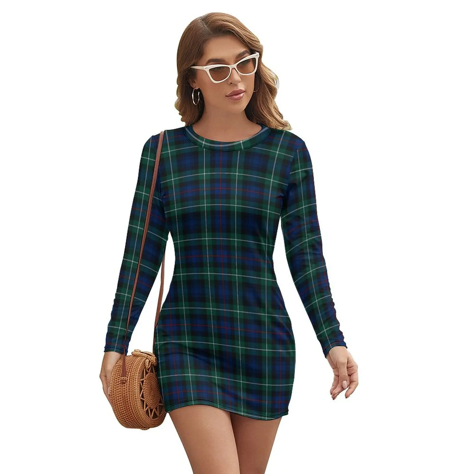 

Clan Mackenzie Tartan Long-sleeved Dress beach dresses luxury dresses