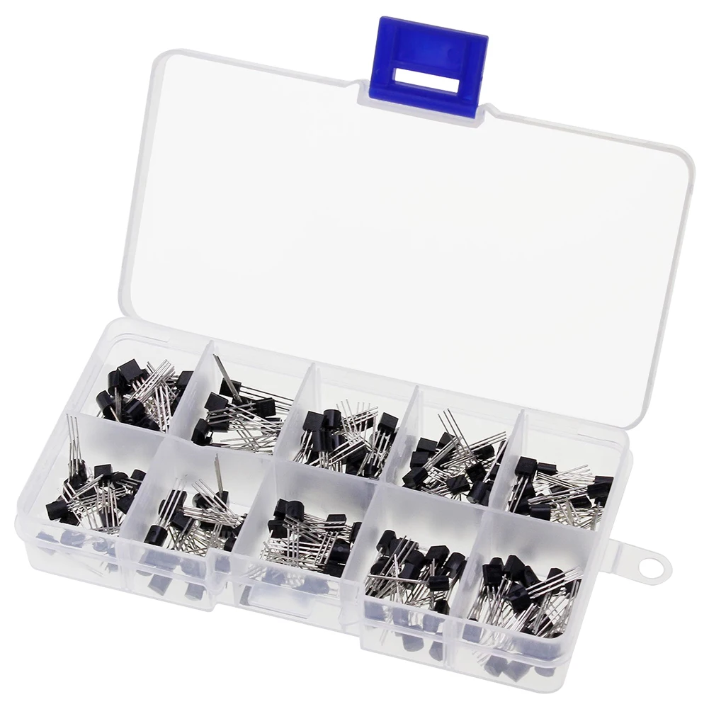 ทรานซิสเตอร์ 200 ชิ้น คละแบบ 10 ค่า  TO-92 PNP NPN BC327 BC337 2N2222 2N2907 2N3904 2N3906 S8050 S8550