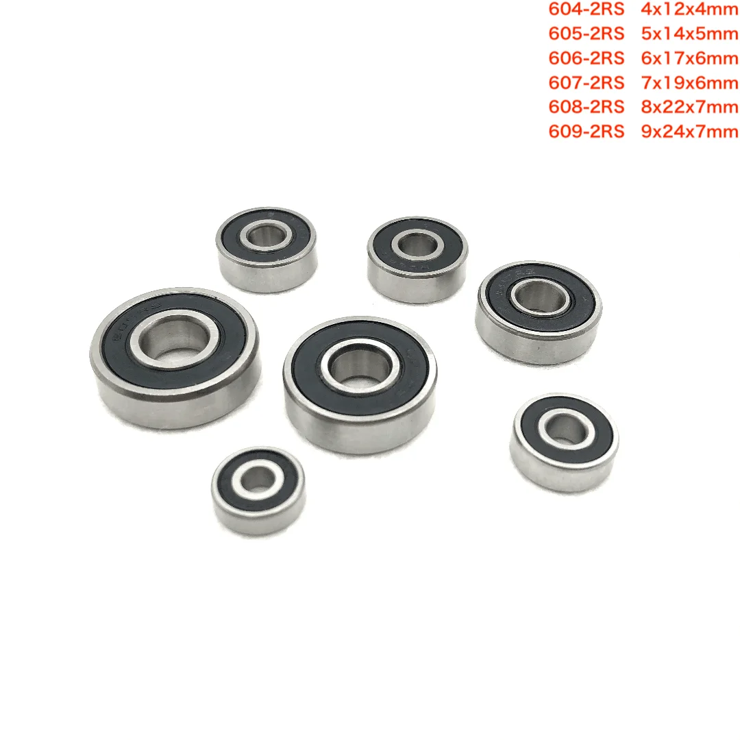 5-15Pc/Lot 604-2RS , 605-2RS , 606-2RS , 607-2RS , 608-2RS , 609-2RS RS Rubber Sealed Deep Groove Ball Bearings 3D Printer Parts