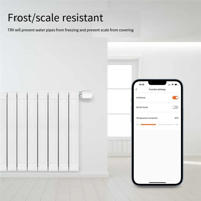 ดี-1 ชิ้น Tuya Zigbee วาล์วหม้อน้ํา Thermostatic พลาสติกสีขาว App ควบคุมความร้อนเทอร์โมคอนโทรลเลอร์อุณหภูมิ