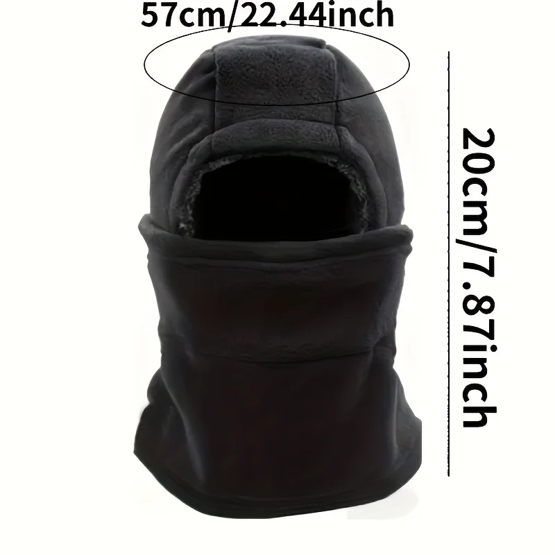 قبعة حرارية للخريف/الشتاء، تصميم بطبقة مزدوجة، رمادي/أسود - قابلة للغسل في الغسالة - قبعة أنشطة خارجية متعددة الوظائف #3