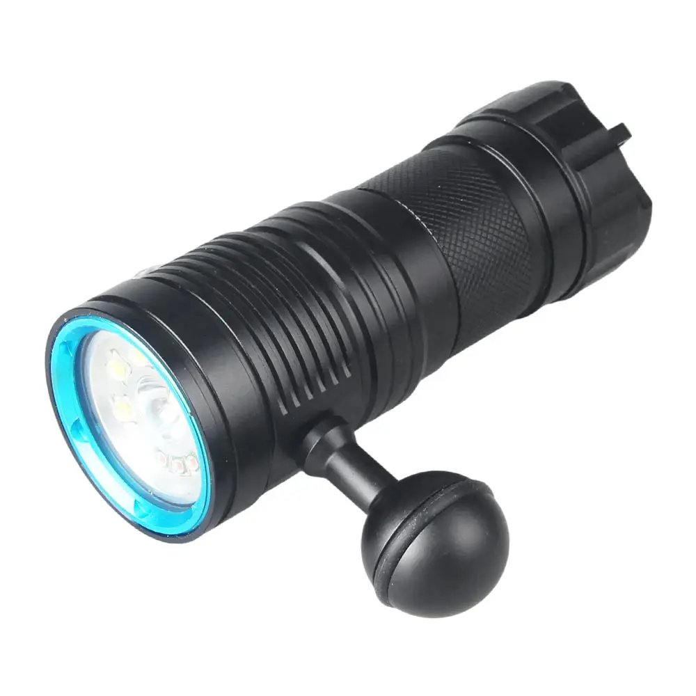 Lampe de poche sous-marine multifonctionnelle, lumière LED pour la photographie, 3 couleurs, 3 couleurs, 100m, IPX8