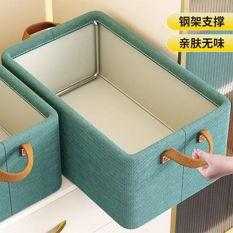

Clothes Storage Box Thickened Fabric Basket Clothes Pants Collate Dormitory Home Closet