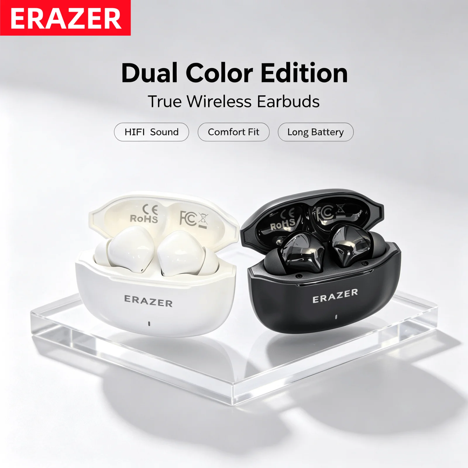 ERAZER HT82 Earphones Bluetooth Wireless Sports Headset Low Latency HIFI Sound Bass Earbuds Touch Control For Workout Gym