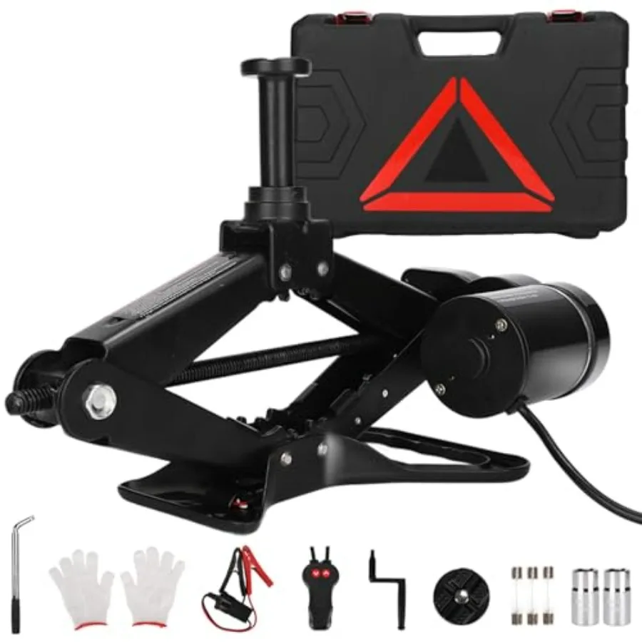 

3 Ton 12V Electric Scissor Car Jack Kit with 17.7 Inch Lift Range for SUV Sedan Portable Floor Jack for Tire Change and Roadsid