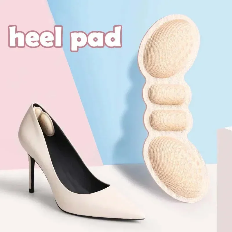 High Heel Pads Heel Pain Relief Self-Adhesive Stickers Adjust Shoe Size Anti Slip Shoe Pad Heel Protector Comfort Women Insoles