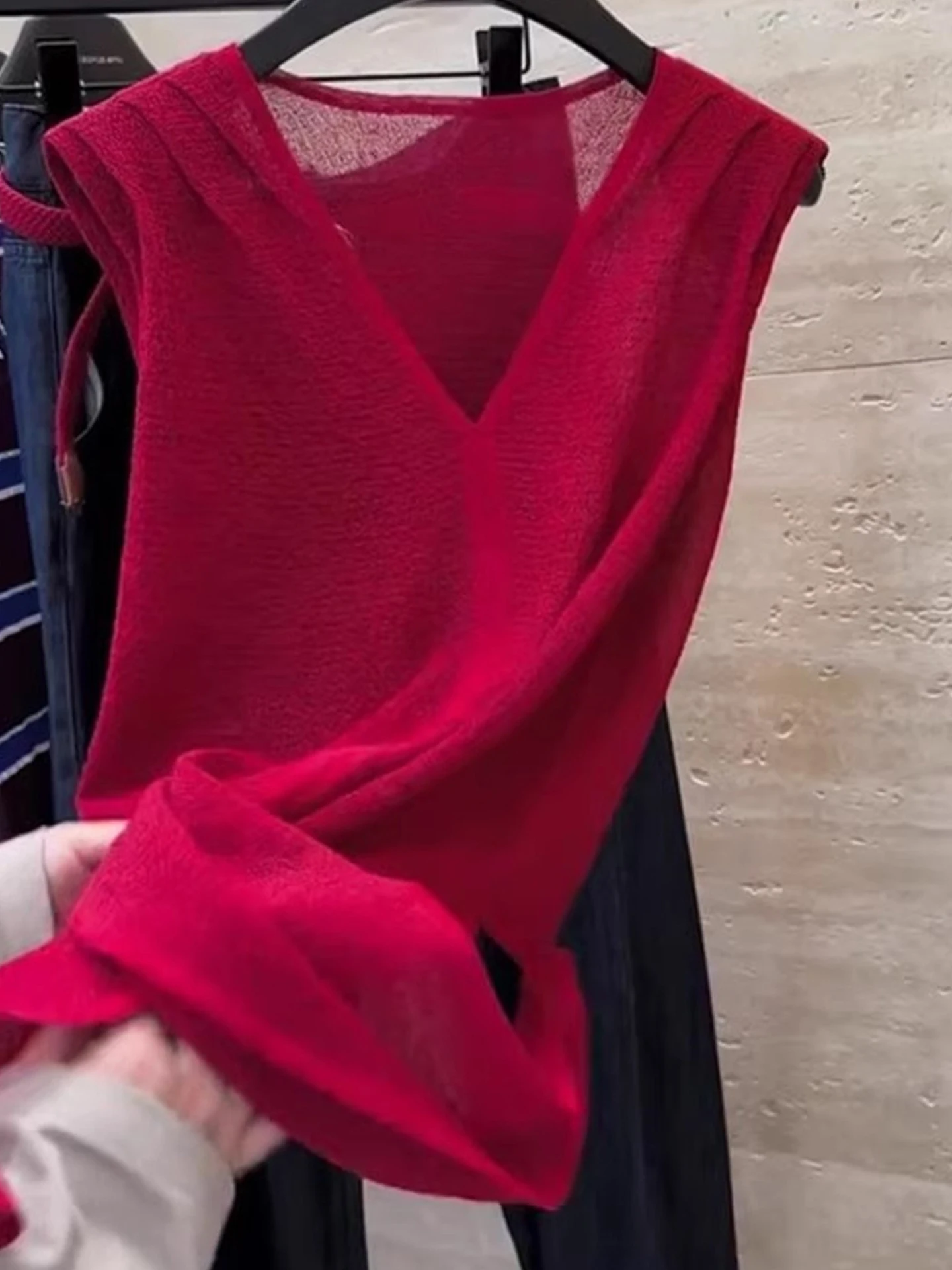 

Faionable Summer Vest 2025 Svel Knitted Top Unique Slimming Casual Sle Korean Version V-Ne Regular Fit Knitwear