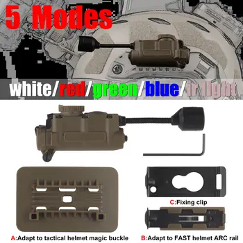 戰術頭盔頻閃燈,Sidewinder LED頭盔燈,白紅綠藍紅外線燈,Stalk Arc導軌頭盔夾手電筒 10 最佳銷售 頭盔燈戰術 - №6